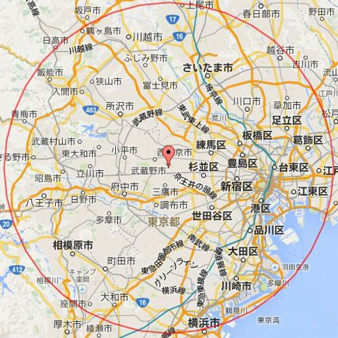 周囲３０ｋｍ