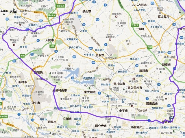 入間市から西へ