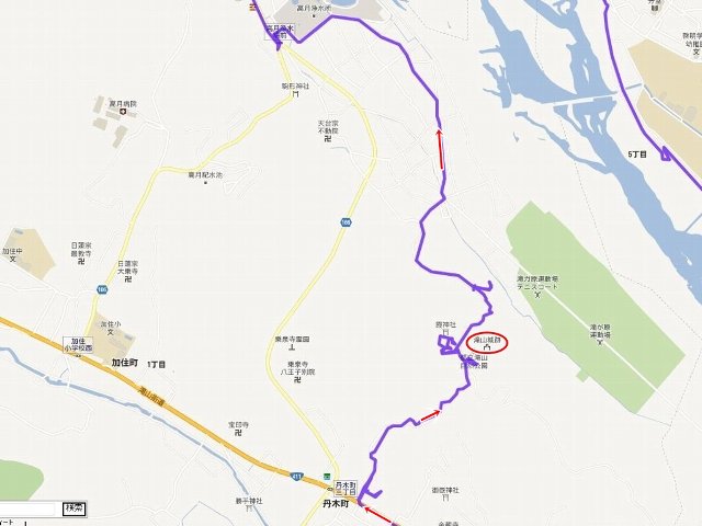 滝山城址付近